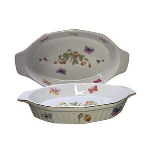 Ardalt Japan 'Spring Time' Oven-to-Table Oval Casserole Set Cookware Vintage